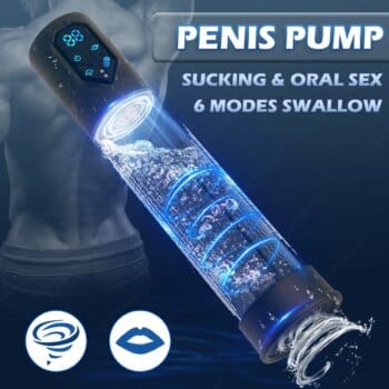 Adjustable Electric Vacuum Pump for Men with 4 Suction Levels – Waterproof Design