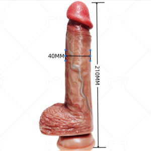 Realistic Suction Cup Dildo – Sliding Foreskin Design & Large Size | UAE Delivery Only (VIP32)